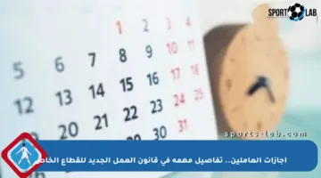 إجازات العاملين.. تفاصيل مهمة في قانون العمل الجديد للقطاع الخاص